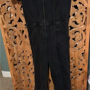 We The Free Charcoal Denim Jumpsuit